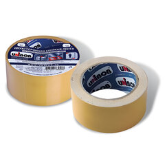 Клейкая двухсторонняя лента 50 мм х 10 м, ПОЛИПРОПИЛЕНОВАЯ ОСНОВА, UNIBOB
