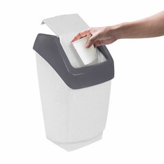 Ведро мусорное с КРЫШКОЙ (качающейся) 25 литров,&laquo;ХАПС&raquo;, 55&times;30&times;28 см, серое, IDEA, М 2472