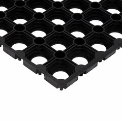 Коврик входной резиновый крупноячеистый грязезащитный 50&times;100 см, толщина 22 мм, черный, VORTEX