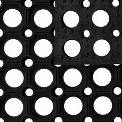 Коврик входной резиновый крупноячеистый грязезащитный 50&times;100 см, толщина 22 мм, черный, VORTEX