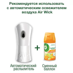 Сменный баллон 250 мл, AIRWICK "Анти-табак. Апельсин/бергамот", для автоматических освежителей, универсальный