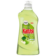 Средство для мытья посуды, 500 мл, КАПЛЯ VOX активный кислород, "Яблоко", 05032