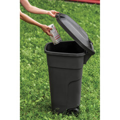 Контейнер 110 литров для мусора, с крышкой, на колесах, 84&times;54&times;58 см, пластиковый, PLAST TEAM, РТ9957