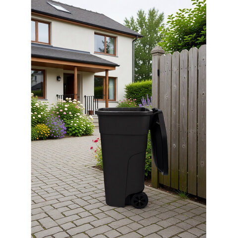 Контейнер 110 литров для мусора, с крышкой, на колесах, 84х54х58 см, пластиковый, PLAST TEAM, РТ9957 - фото 7