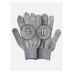 Перчатки хлопчатобумажные, КОМПЛЕКТ 5 ПАР, 7,5 класс, 46-48 г, 166 текс, ПВХ волна, LAIMA &laquo;СТАНДАРТ&raquo;, БЕЛЫЕ, 600800