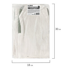 Рукавицы хлопчатобумажные, КОМПЛЕКТ 5 ПАР, плотность 380 г/<wbr/>м<sup>2</sup>, брезентовый огнеупорный наладонник, LAIMA, 600803