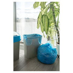 Мешки для мусора, 35 л, с ушками, синие, рулон 30 шт., ПНД, 10,5 мкм, 50&times;64 см, PACLAN &laquo;Multitop&raquo;