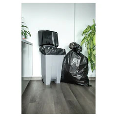 Мешки для мусора 240 л, черные, в рулоне 20 шт., ПВД, 35 мкм, 130&times;90 см, PACLAN &laquo;Big&Strong&raquo;