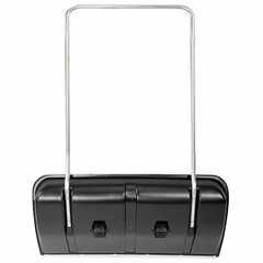 Лопата снеговая 80&times;44см &laquo;СКРЕПЕР&raquo; на колесах, пластиковая, высота 135см П-образная металлическая рукоятка, армирующая алюминиевая планка, №8