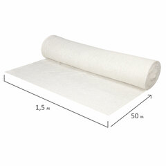 Полотно ХПП холстопрошивное ПЛОТНОЕ светлое 1,5&times;50 м, 190(±10) г/<wbr/>м<sup>2</sup>, шаг 2,5 мм, LAIMA Стандарт, 600841