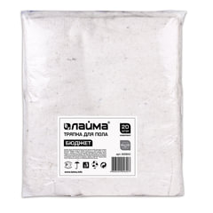 Тряпки для мытья пола 80&times;100 см, КОМПЛЕКТ 20 шт., 190 г/<wbr/>м<sup>2</sup>, светлое ХПП, 80% хлопок, 20% полиэфир, бюджет LAIMA, КВ, 600842