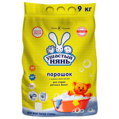 Стиральный порошок для всех типов стирки 9 кг, УШАСТЫЙ НЯНЬ, 10168
