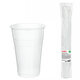 Стакан одноразовый, пластиковый 200 мл, КОМПЛЕКТ 100 шт., БЮДЖЕТ, белые, ПП, холодное/горячее, LAIMA, 600934
