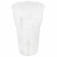 Стакан одноразовый пластиковый, прозрачный 500 мл, КОМПЛЕКТ 20 шт., БЮДЖЕТ, ПП, холодное/<wbr/>горячее, LAIMA, 600939