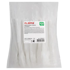 Ложка столовая одноразовая пластиковая 165 мм, белая, КОМПЛЕКТ 100 шт., БЮДЖЕТ, LAIMA, 600947