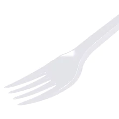 Вилка одноразовая пластиковая 165 мм, белая, КОМПЛЕКТ 100 шт., БЮДЖЕТ, LAIMA, 600949