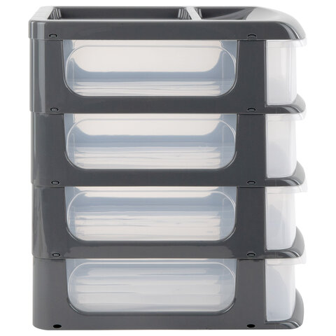 Бокс универсальный большой, 4 выдвижные секции, 37,6х25х35,5 см, М2768