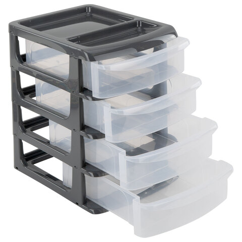 Бокс универсальный большой, 4 выдвижные секции, 37,6х25х35,5 см, М2768