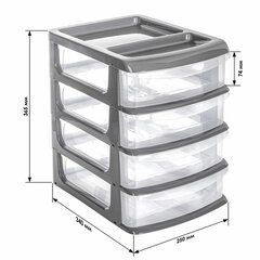 Бокс универсальный большой, 4 выдвижные секции, 37,6&times;25&times;35,5 см, М2768