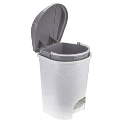 Ведро мусорное с КРЫШКОЙ и ПЕДАЛЬЮ 19 литров, 39&times;30,5&times;30,5 см, серое, IDEA, М2892