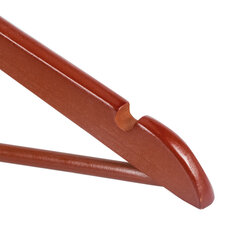 Вешалки-плечики, размер 48-50, КОМПЛЕКТ 5 шт., дерево, перекладина, цвет вишня, BRABIX &laquo;Стандарт&raquo;, 601161