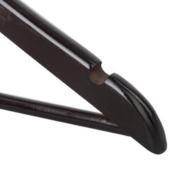 Вешалки-плечики, размер 48-50, КОМПЛЕКТ 5 шт., дерево, перекладина, цвет шоколад, BRABIX &laquo;Стандарт&raquo;, 601162