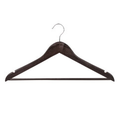 Вешалки-плечики, размер 48-50, КОМПЛЕКТ 5 шт., дерево, перекладина, цвет шоколад, BRABIX &laquo;Стандарт&raquo;, 601162
