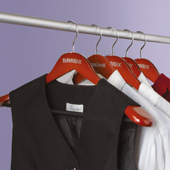 Вешалка-плечики, размер 48-50, деревянная, анатомическая, перекладина, цвет вишня, BRABIX &laquo;Люкс&raquo;, 601164