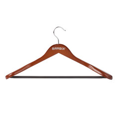 Вешалка-плечики, размер 48-50, деревянная, анатомическая, перекладина, цвет вишня, BRABIX &laquo;Люкс&raquo;, 601164