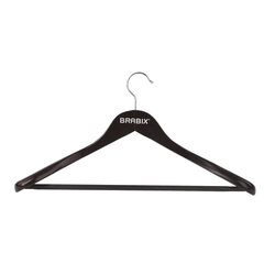 Вешалка-плечики, размер 48-50, деревянная, анатомическая, перекладина, цвет шоколад, BRABIX &laquo;Люкс&raquo;, 601165