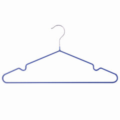 Вешалки-плечики, размер 48-50, КОМПЛЕКТ 10 шт., металл/<wbr/>ПВХ, перекладина, цвет синий, BRABIX &laquo;Стандарт&raquo;, 601166