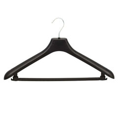 Вешалка-плечики, размер 48-50, пластик, анатомическая, перекладина, крючки для бретелей, черный, С024/<wbr/>С044