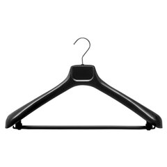 Вешалка-плечики, размер 48-50, пластик, анатомическая, перекладина, крючки для бретелей, черный, С024/<wbr/>С044