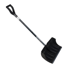 Лопата снеговая 60&times;30 см, пластиковая, алюминиевый черенок с V-ручкой 130 см, армирующая алюминиевая планка, № 14