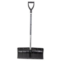 Лопата снеговая 60&times;30 см, пластиковая, алюминиевый черенок с V-ручкой 130 см, армирующая алюминиевая планка, № 14