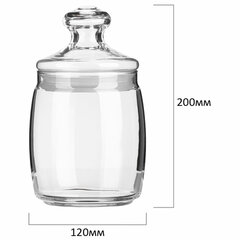Банка для сыпучих продуктов, с крышкой, 920 мл, стекло, PASABAHCE "ЧЕШНИ", фирменная подарочная упаковка, 97560