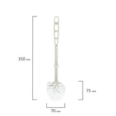 Ершик для унитаза с подставкой стандартной, &laquo;Блеск&raquo;, цвет мраморный/<wbr/>белый ротанг, IDEA, М 5010