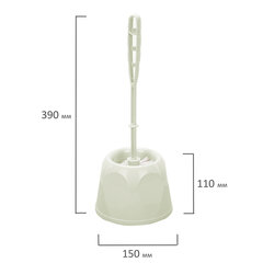 Ершик для унитаза с подставкой стандартной, &laquo;Блеск&raquo;, цвет мраморный/<wbr/>белый ротанг, IDEA, М 5010