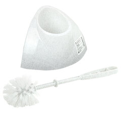 Ершик для унитаза с подставкой, угловой, &laquo;Блеск&raquo;, белый мрамор, IDEA, М 5012