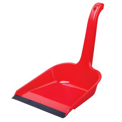 Совок для мусора, высокая рукоятка 20 см, резиновая кромка, пластик, цвет ассорти, 416