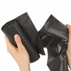 Мешки для мусора 120 л, черные, в рулоне 10 шт., прочные, ПНД 18 мкм, 70&times;110 см, LAIMA, 601386