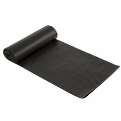 Мешки для мусора 120 л, черные, в рулоне 10 шт., прочные, ПНД 18 мкм, 70&times;110 см, LAIMA, 601386