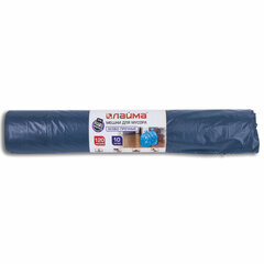 Мешки для мусора 120 л, синие, в рулоне 10 шт., особо прочные, ПВД 40 мкм, 70&times;110 см, LAIMA, 601387