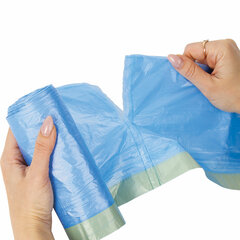 Мешки для мусора с завязками 30 л, синие, в рулоне 20 шт., прочные, ПНД 13 мкм, 50&times;60 см, LAIMA, 601395