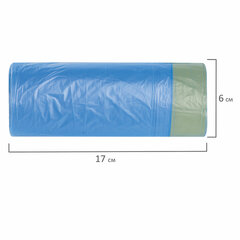 Мешки для мусора с завязками 30 л, синие, в рулоне 20 шт., прочные, ПНД 13 мкм, 50&times;60 см, LAIMA, 601395