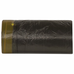 Мешки для мусора с завязками 30 л, черные, в рулоне 30 шт., прочные, ПНД 14 мкм, 45&times;57 см, ОФИСМАГ, 601396