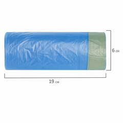 Мешки для мусора с завязками 60 л, синие, в рулоне 20 шт., прочные, ПНД 14 мкм, 55&times;62 см, LAIMA, 601397