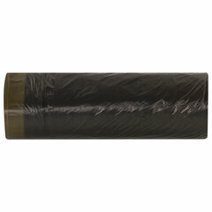 Мешки для мусора с завязками 60 л, черные, в рулоне 20 шт., прочные, ПНД 16 мкм, 60&times;70 см, ОФИСМАГ, 601398