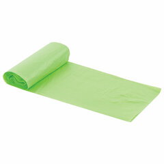 Мешки для мусора биоразлагаемые 30 л, зеленые, в рулоне 20 шт. прочные, ПНД 11 мкм, 50&times;60 см, LAIMA, 601400