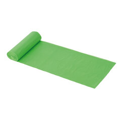 Мешки для мусора биоразлагаемые 120 л, зеленые, в рулоне 10 шт., ПНД 17 мкм, 70&times;110 см, LAIMA, 601402